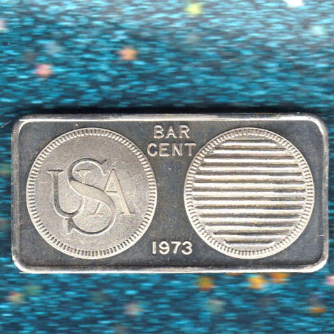 One Oz Silver Bar from 1970s