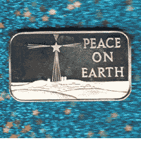 Peace on Earth silver bar