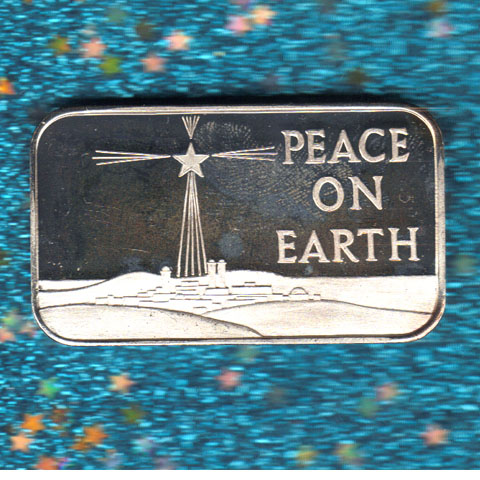 Peace on Earth silver bar