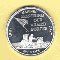 armed forces silver medallion keepsake