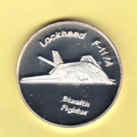 fighter jet silver coin