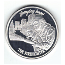 firefighter silver round coin