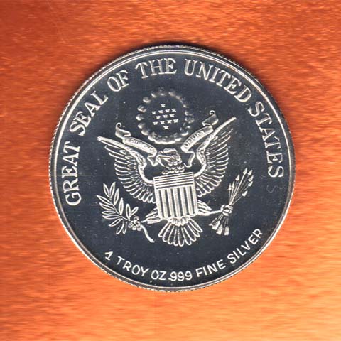 great seal of USA silver