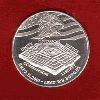 Pentagon silver commemorative