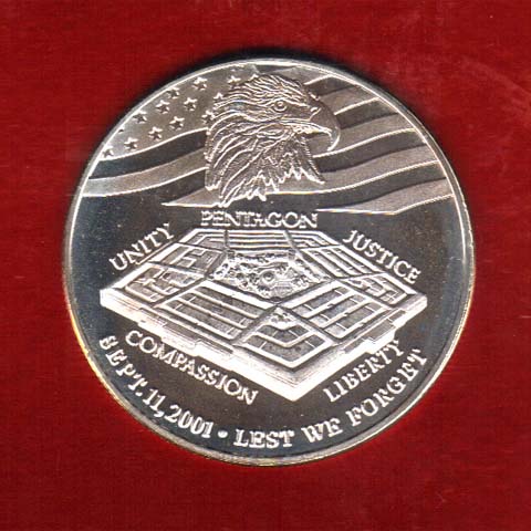 pentagon silver commemorative