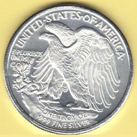 silver coin with eagle