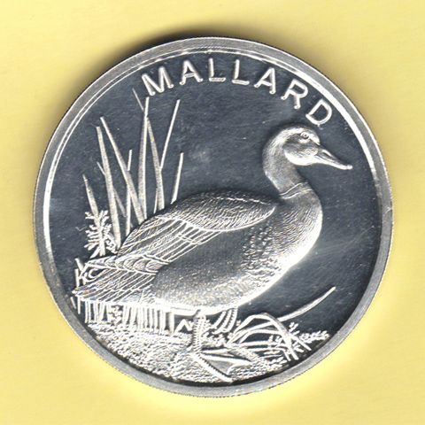 silver mallard wildlife bullion