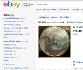 buying silver on eBay